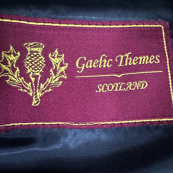 Gaelic Themes Argyle Jacket Mens 48R Black Single breasted 100% Wool New READ - Picture 7 of 12